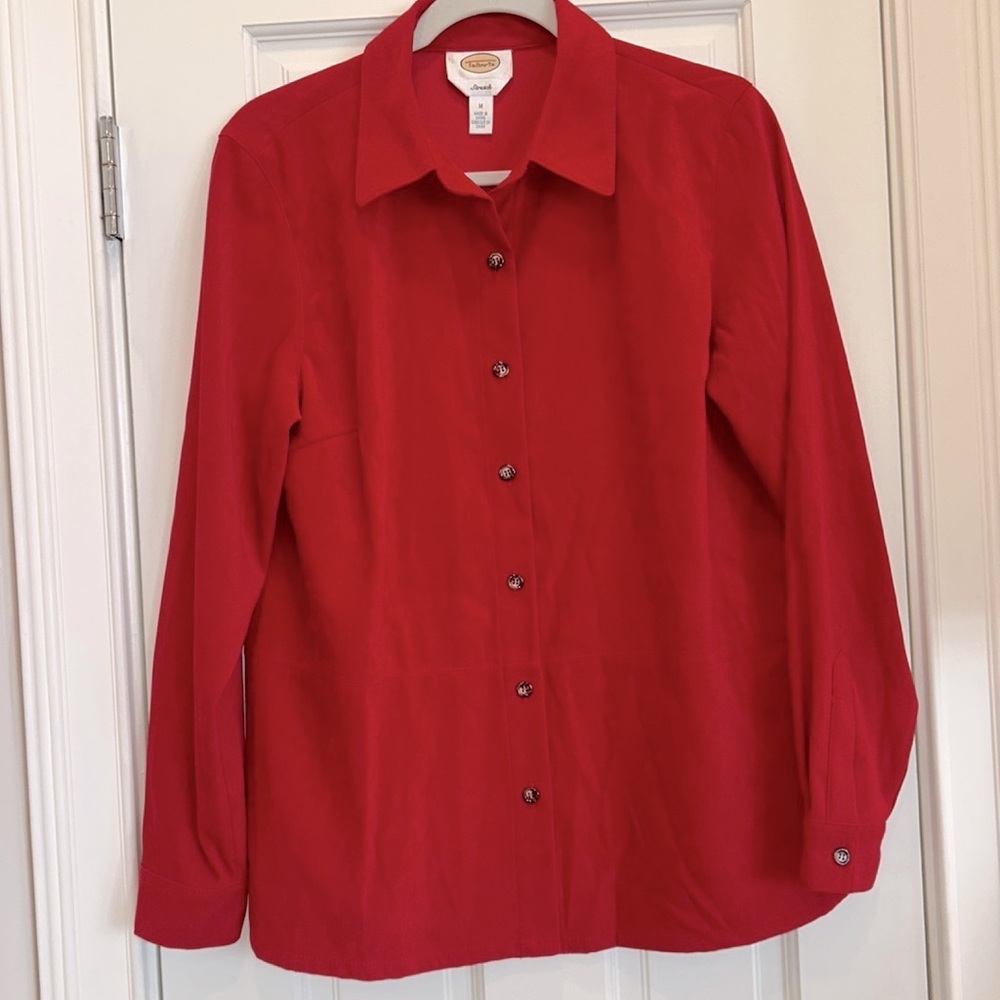 Talbots Red Microsuede Shackleton Or Short With T… - image 1